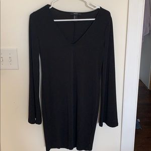 Black forever 21 mini dress flared sleeves large